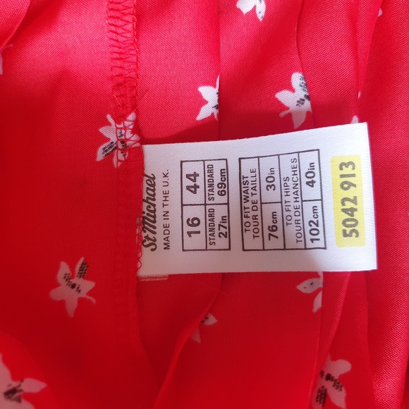 Size 12 Vintage Floral Pleated Elastic Waist Midi Skirt - Picture 4 of 5